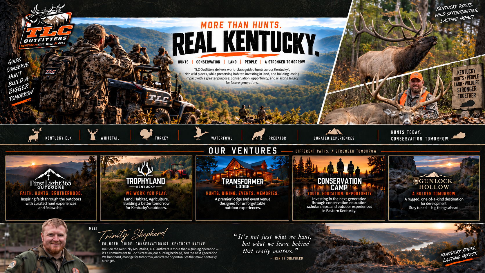 TLC Outfitters — Kentucky elk, whitetail and guided hunting experiences rooted in Eastern Kentucky.